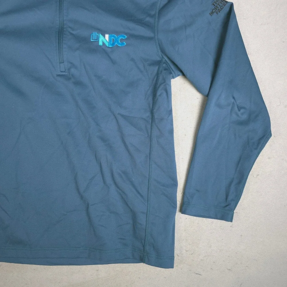 The North Face‎ Pullover Mens L Blue NDC Logo Long Sleeve 1/4 Zip